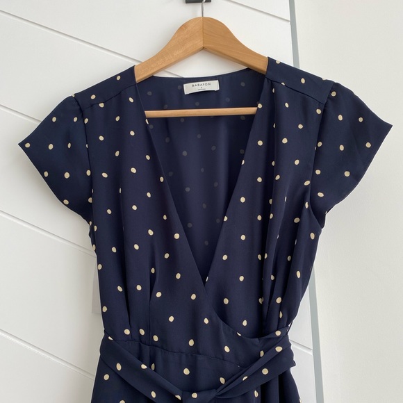 NWTO Aritzia Lexis wrap dress indigo - Picture 5 of 7